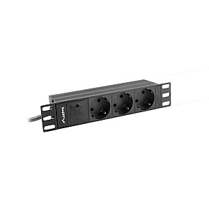 LANBERG POWER STRIP 10 colių stelažas (1U, 16A, 3X SHUKO)