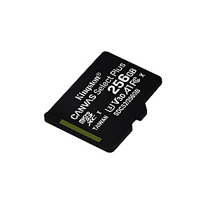 Kingston Technology Canvas Select Plus 256 GB MicroSDXC 10 klasės UHS-I atminties kortelė