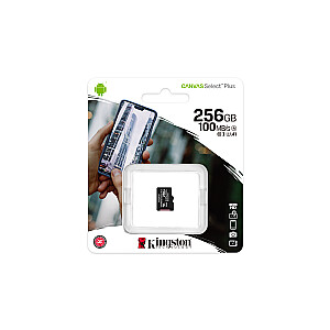 Kingston Technology Canvas Select Plus 256 GB MicroSDXC 10 klasės UHS-I atminties kortelė