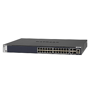 Netgear M4300-28G valdomas L3 Gigabit Ethernet (10/100/1000) 1U juodas
