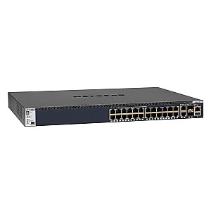 Netgear M4300-28G valdomas L3 Gigabit Ethernet (10/100/1000) 1U juodas