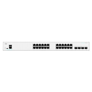 Cisco CBS350-24T-4G-EU tinklo jungiklis, valdomas L2/L3 Gigabit Ethernet (10/100/1000), sidabrinis