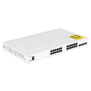 Cisco CBS350-24T-4G-EU tinklo jungiklis, valdomas L2/L3 Gigabit Ethernet (10/100/1000), sidabrinis