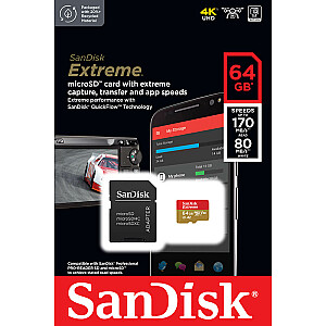 ПАМЯТЬ MICRO SDXC 64 ГБ UHS-I/W/A SDSQXAH-064G-GN6AA SANDISK