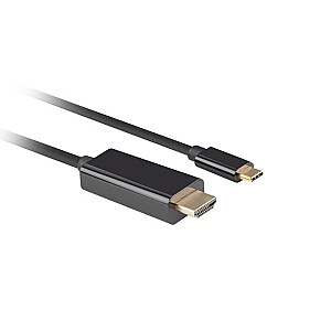 LABELIS LANBERG USB-C(M)->HDMI(M) 0,5M 4K 60HZ BLACK