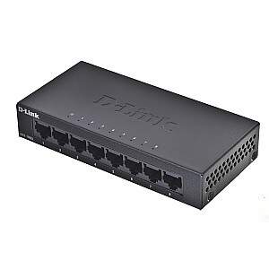 D-Link DGS-108GL nevaldomas Gigabit Ethernet (10/100/1000) juodas