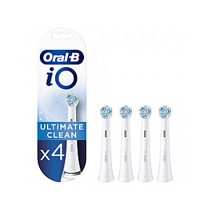 „Oral-B“ keičiamos dantų šepetėlio galvutės „iO Ultimate Clean“ suaugusiems, šepetėlio galvučių skaičius yra 4, baltas