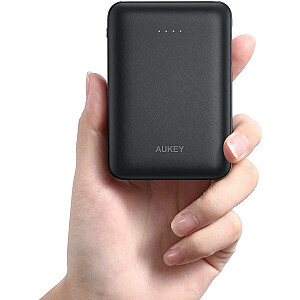 AUKEY PB-N66 Mini Powerbank Išorinė baterija 10000 mAh 2x USB-A 1x micro USB Black