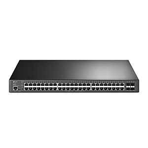 TP-Link TL-SG3452XP JetStream PoE jungiklis, valdomas L2+ Gigabit Ethernet (10/100/1000) Maitinimas per Ethernet (PoE) 1U juodas