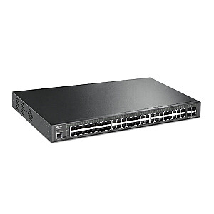 TP-Link TL-SG3452XP JetStream PoE jungiklis, valdomas L2+ Gigabit Ethernet (10/100/1000) Maitinimas per Ethernet (PoE) 1U juodas