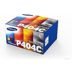 Samsung CLT-P404C dažų kasetės, 4 vnt. supakuota, juoda, žalsvai mėlyna, rausvai raudona, geltona