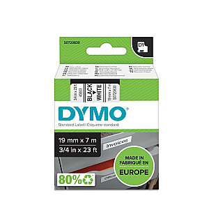 DYMO D1 Standard — черный на белом — 19 мм