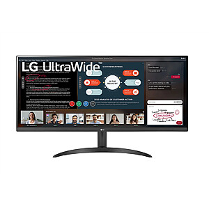 LG 34WP500-B 34 colių, IPS, UltraWide FHD, 2560 x 1080 pikselių, 21:9, 5 ms, 250 cd/m², juoda, ausinių išvestis, HDMI prievadų kiekis 2