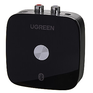 Bluetooth 5.0 imtuvo adapteris UGREEN 2x RCA, 3,5 mm lizdas, aptX, juodas