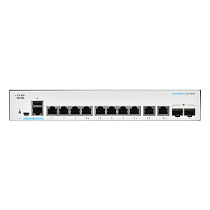 Cisco CBS250-8T-E-2G-EU tinklo jungiklis, valdomas L2/L3 Gigabit Ethernet (10/100/1000) Sidabrinis