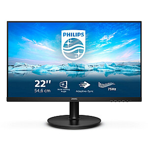 Philips V Line 222V8LA/00 kompiuterio monitorius 54,6 cm (21,5 colio) 1920 x 1080 pikselių Full HD LCD juodas