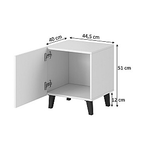 PAPHOS naktinis staliukas 2 vnt. 45x40x51 cm baltas matinis