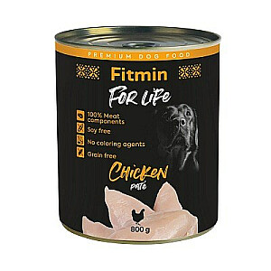 FITMIN for Life vištienos paštetas - Šlapias maistas šunims - 800g