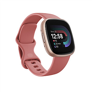 „Fitbit Versa 4“ išmanusis laikrodis, NFC, GPS (palydovas), AMOLED, jutiklinis ekranas, širdies ritmo monitorius, aktyvumo stebėjimas 24 valandas per parą, 7 dienas per savaitę, atsparus vandeniui, „Bluetooth“, „Wi-Fi“, „Pink Sand“ / „Copper Rose“