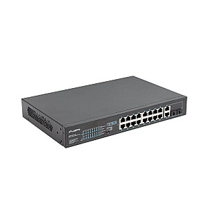 Стойка Lanberg Switch 19" POE+ 16x 100MB /2X COMBO GIGABIT ETHERNET 150W