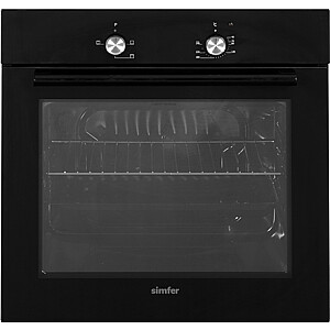 Simfer Oven 8004AERSP 62 L, 4 (0+3) Function, Easy to Clean, Mechanical control, Height 60 cm, Width 60 cm, Black