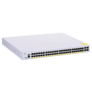Cisco CBS250-48P-4G-EU tinklo jungiklis, valdomas L2/L3 Gigabit Ethernet (10/100/1000), sidabrinis