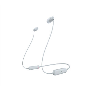Sony WI-C100 belaidės į ausis įdedamos ausinės, baltos