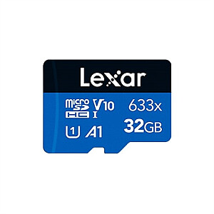 „Lexar“ atminties kortelė LMS0633032G-BNNNG 32 GB, „microSDHC“, „Flash“ atminties klasė UHS-I klasė 10, adapteris