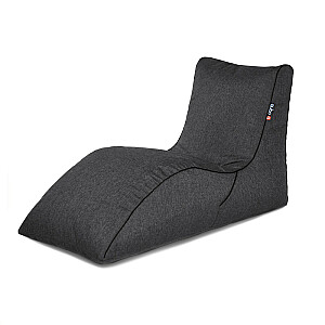 Qubo™ Lounger Ebony MESH FIT sēžammaiss pufs