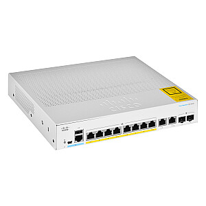 Сетевой коммутатор Cisco CBS350-8P-E-2G-EU Управляемый L2/L3 Gigabit Ethernet (10/100/1000), серебристый