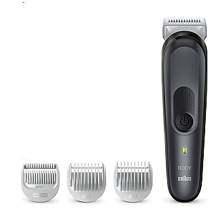 Braun Body Groomer BG3350 Belaidis ir laidinis, Veikimo laikas (maks.) 80 min., NiMH, Juoda/pilka