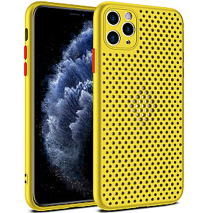 Fusion Breathe Case silikoninis dėklas, skirtas Apple iPhone 12 / 12 Pro Yellow