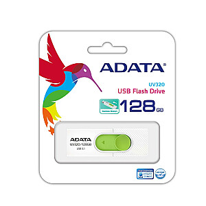 USB atmintinė ADATA UV320 128 GB USB Type-A 3.2 Gen 1 (3.1 Gen 1), žalia, balta