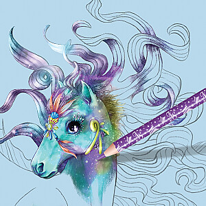 NEBULOUS STARS Творческий альбом для рисования Fantasy Horses, 11372