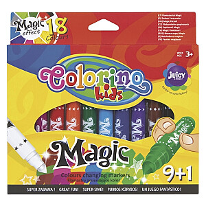 Фломастеры COLORINO KIDS, меняющие цвет, 9+1 цвет, 34630PTR