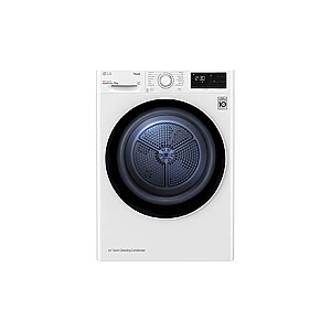 LG Dryer Machine RH80V3AV6N Energy efficiency class A++, Front loading, 8 kg, LED, Depth 69 cm, Wi-Fi, White