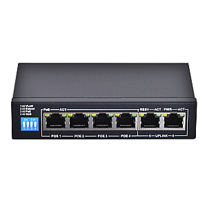 Сетевой коммутатор Extralink EX.14831 Неуправляемый L2 Fast Ethernet (10/100) Power over Ethernet (PoE) Черный