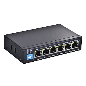 Сетевой коммутатор Extralink EX.14831 Неуправляемый L2 Fast Ethernet (10/100) Power over Ethernet (PoE) Черный