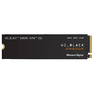 Твердотельный накопитель WESTERN DIGITAL Black SN850X 2 ТБ M.2 PCIE NVMe Скорость записи 6600 МБ/с Скорость чтения 7300 МБ/с 2,38 мм TBW 1200 ТБ WDS200T2XHE