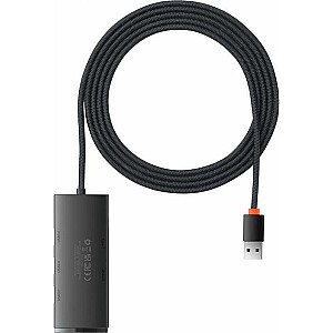 USB šakotuvas Baseus 1x USB-C + 4x USB-A 3.0 (WKQX030201)
