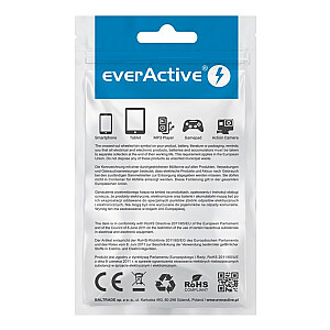 everActive USB Lightning Cable 1m – baltas, silikoninis, greitas įkrovimas, 2.4A – CBS-1IW