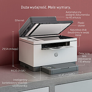 Принтер HP LaserJet MFP M234sdn, черно-белый, принтер для малого офиса, печать, копирование, сканирование, сканирование в электронную почту; Сканировать в PDF; Компактный размер; Энергетически эффективный; Быстрая двусторонняя печать; АПД на 40 листов