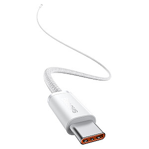 Laidas USB-C į USB-C Baseus, 100 W, 1 m (baltas)