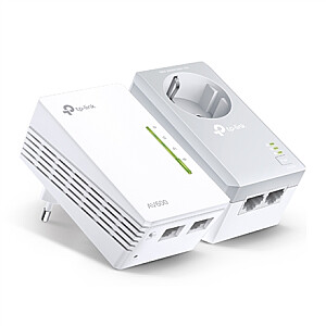 TP-LINK AV600 Powerline Wi-Fi Kit TL-WPA4226 KIT 10/100 Mbit/s, Ethernet LAN (RJ-45) prievadai 4, 802.11n, Wi-Fi duomenų perdavimo sparta (maks.) 300 Mbit/s, Duomenų perdavimo sparta ( max) 600 Mbit/s, Papildomas lizdas