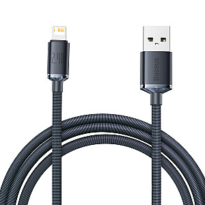 Baseus Crystal кабель USB to Lightning, 2.4A 2m черный