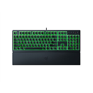 Razer žaidimų klaviatūra Ornata V3 X RGB LED lemputė, NORD, laidinė, juoda, tyli membrana, skaičių klaviatūra