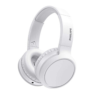 Philips Wireless Headphones TAH5205WT/00, Bluetooth, 40-мм излучатели, закрытая конструкция, компактная складная конструкция, белые