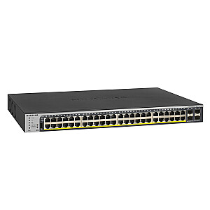 Netgear GS752TPP valdomas L2/L3/L4 Gigabit Ethernet (10/100/1000) Maitinimas per Ethernet (PoE) 1U, juodas