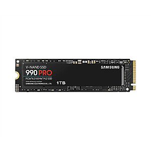 Samsung 990 PRO 1000 GB, SSD formos koeficientas M.2 2280, SSD sąsaja PCIe Gen4x4, Rašymo greitis 6900 MB/s, Skaitymo greitis 7450 MB/s