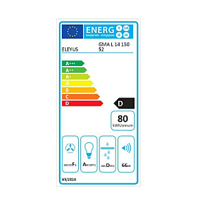 ELEYUS HOOD GMA L 14 150  52 IS Built under Inox 52 cm 370 m3/h